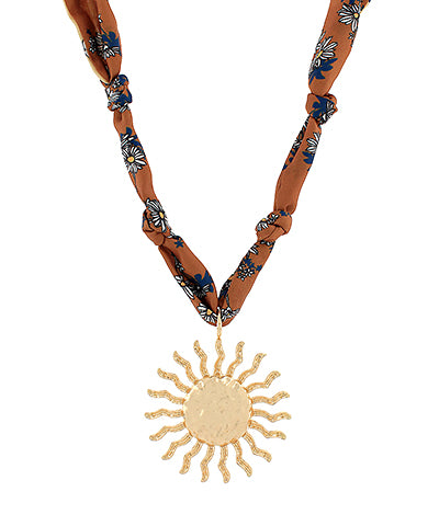 Renata Sunburst Scarf Necklace