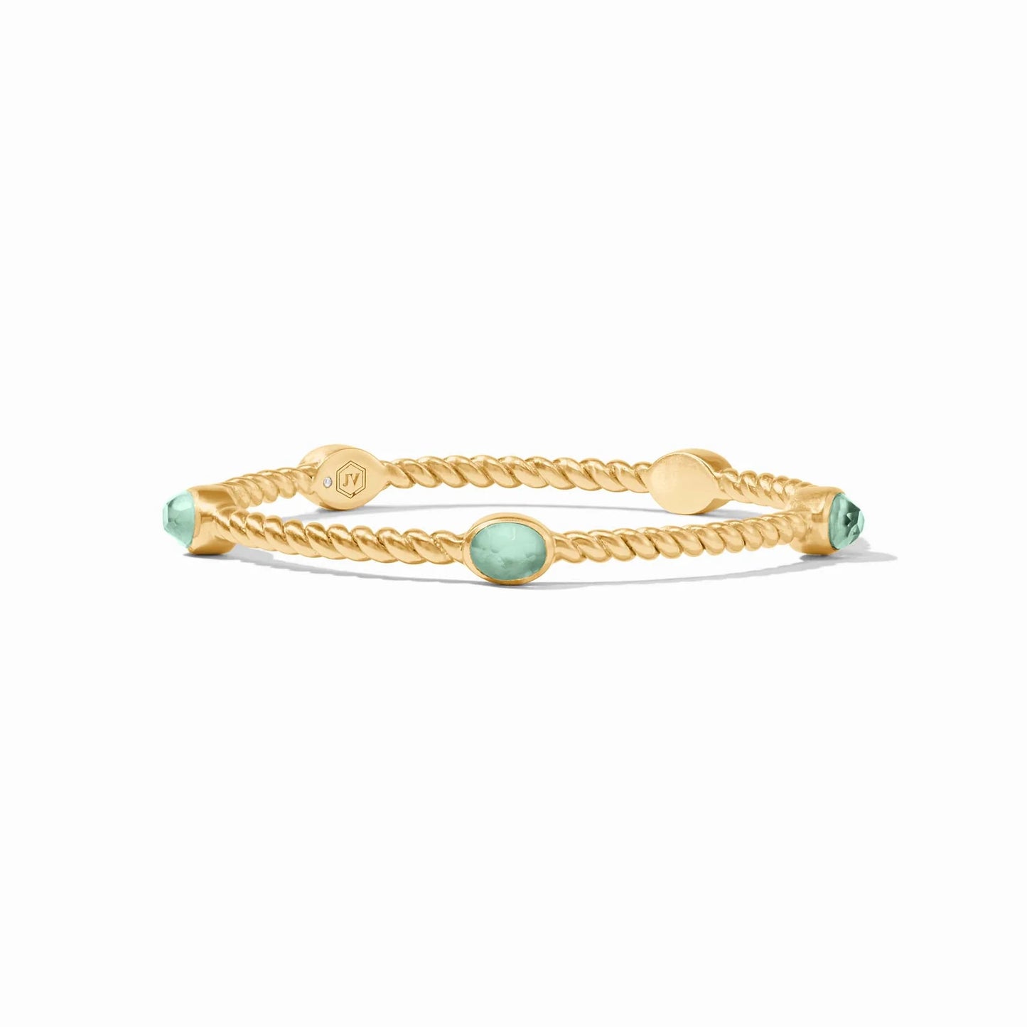 Julie Vos Nassau Bangle Iridescent Aquamarine Blue