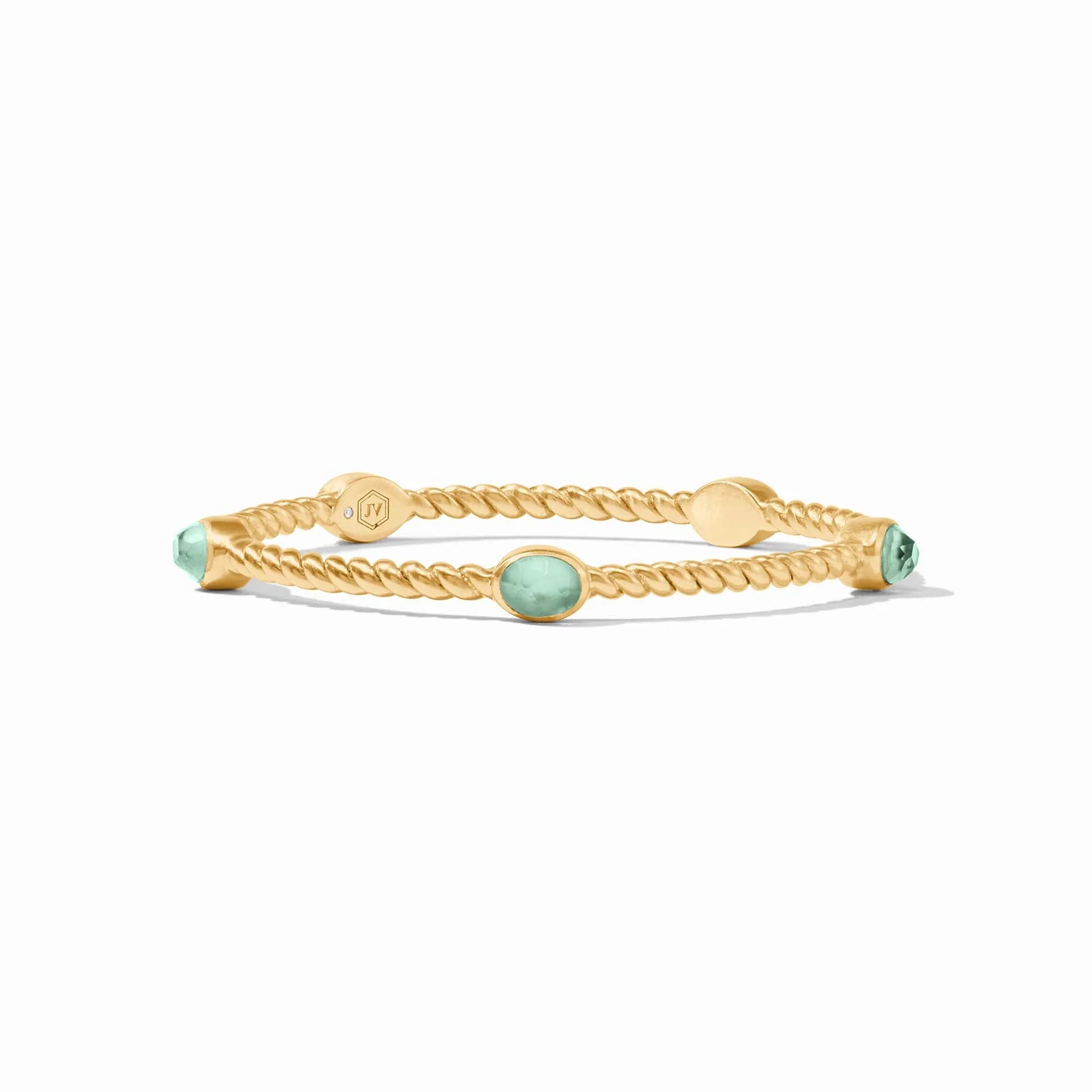 Julie Vos Nassau Bangle Iridescent Aquamarine Blue