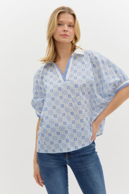 Noor Boho Print Blouse