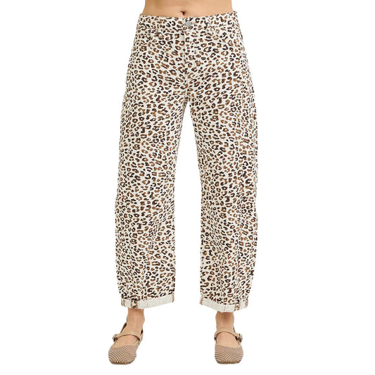 The Wild Poise High-Rise Leopard Straight-Leg Jeans