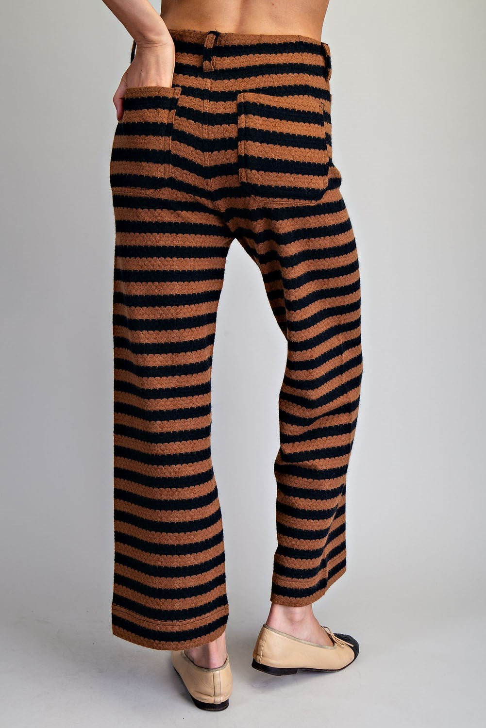 The Marceline Scallop Stripe Knit Pants deliver effortless comfort with a playful, elevated design.