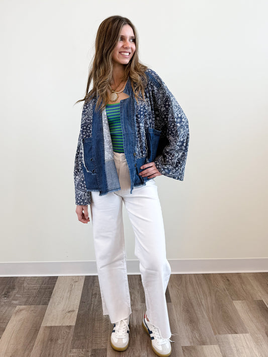 Paisley Denim Blazer