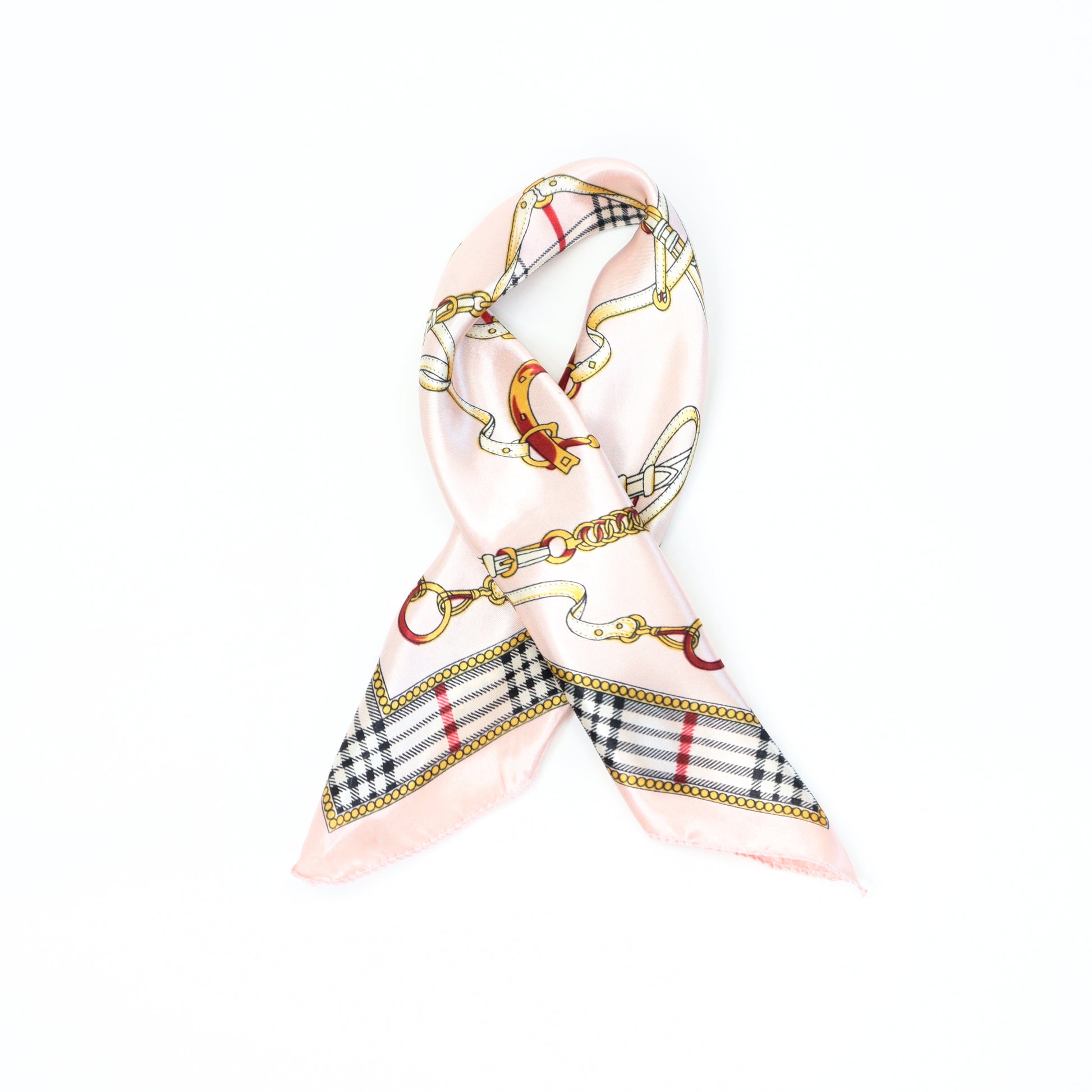 Pink Plaid Scarf
