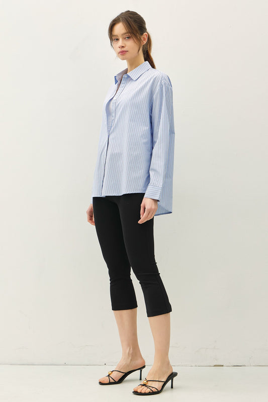The Brooke Pinstripe Boxy Shirt