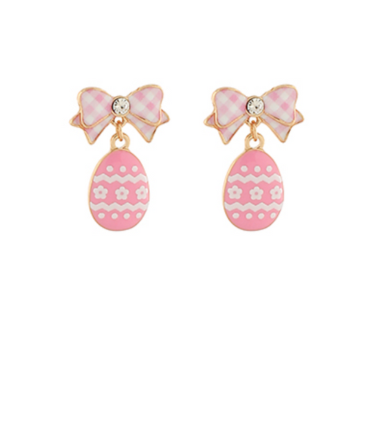 Pretty Pink Easter Egg Earrings