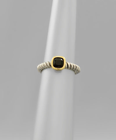 Bead Charm Cable Ring