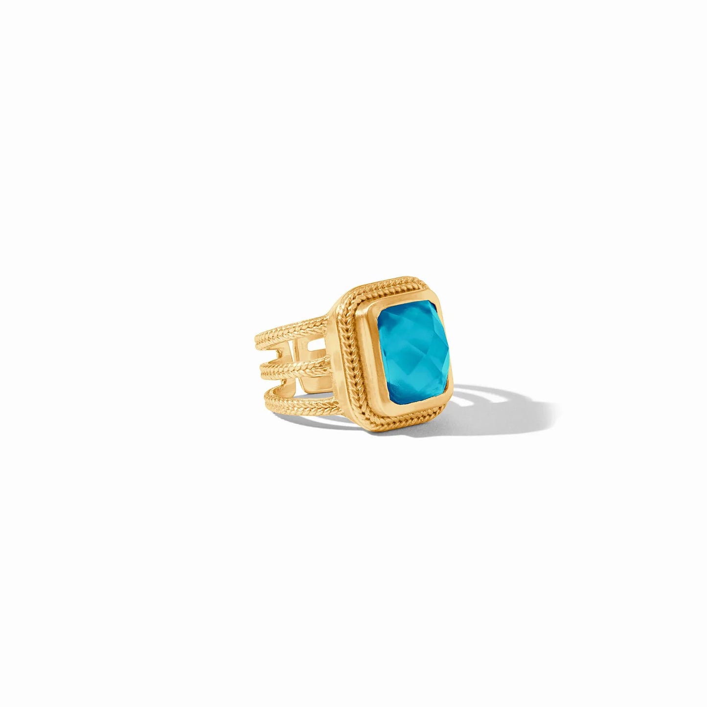 Julie Vos Cheval Statement Ring- Iridescent London Blue