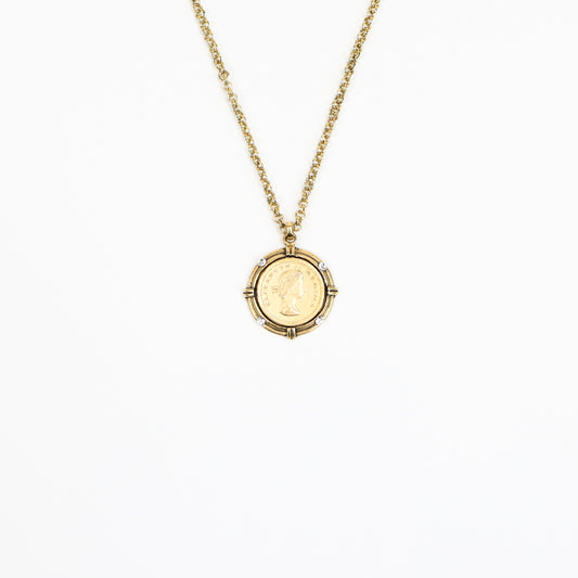 Royal Crystal Medallion Pendant Necklace