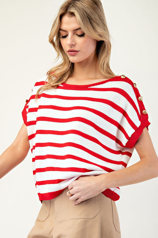  Striped Change It Up Blouse