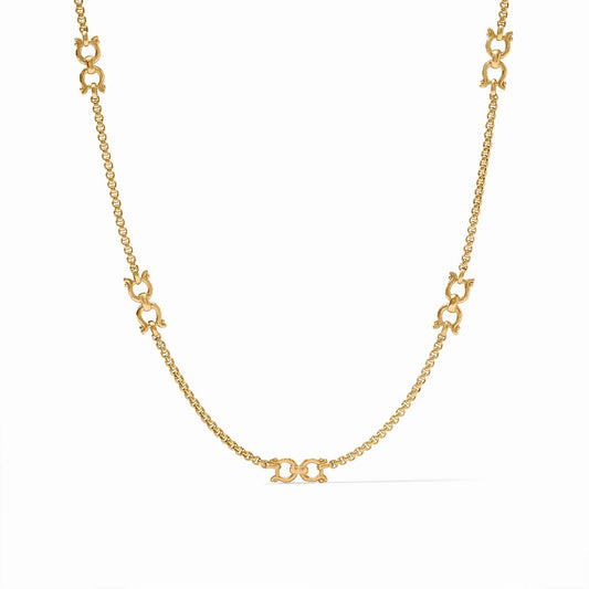 Julie Vos Saratoga Station Necklace - Gold