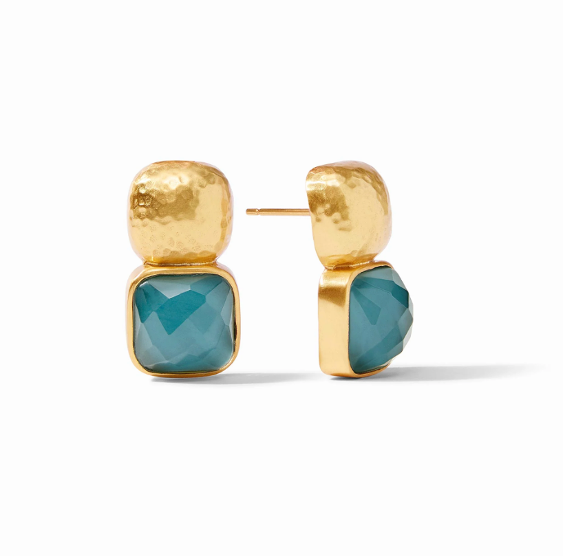 Julie Vos Catalina Earring Peacock Blue