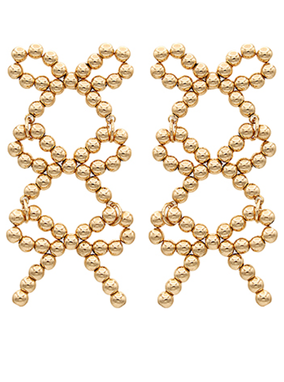 Beautiful Bows Chain Earrings