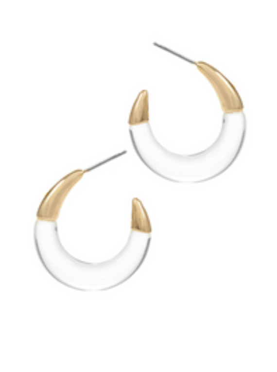 Clear As Day Hoop Earrings