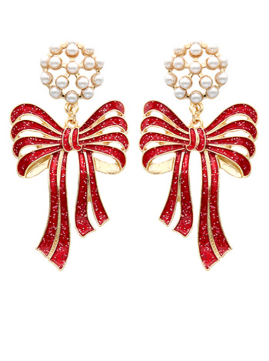 Holiday Bow Earrings