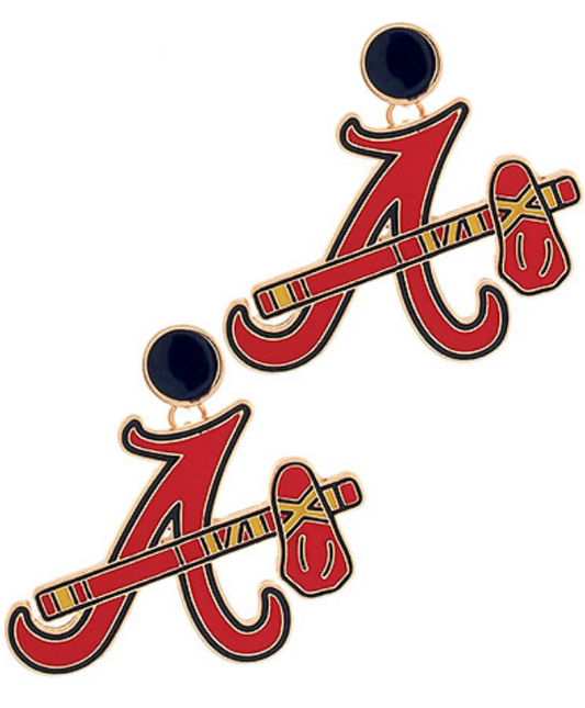 Let's Go Braves Earrings