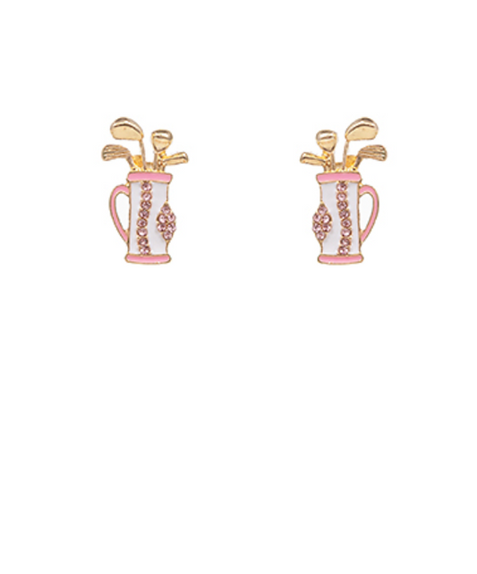 Golf Bag Stud Earrings