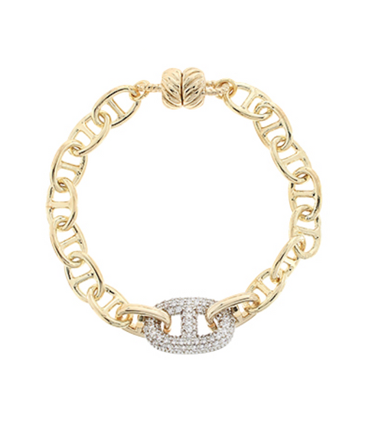 Cherish This Two-Tone Bangle