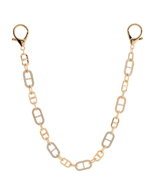 Gold & Rhinestone Bag Chain