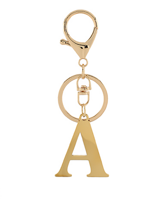 Golden Initial Keychain