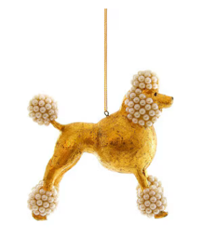 Beaded Poodle Ornament
