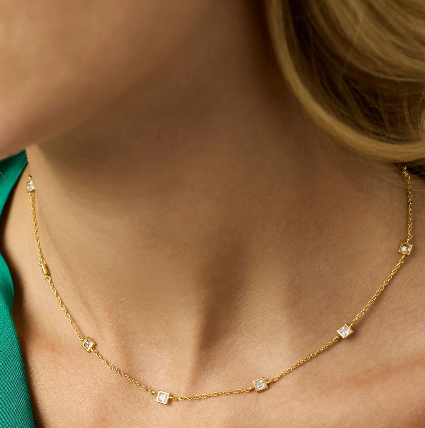 Jolie Delicate Station Necklace