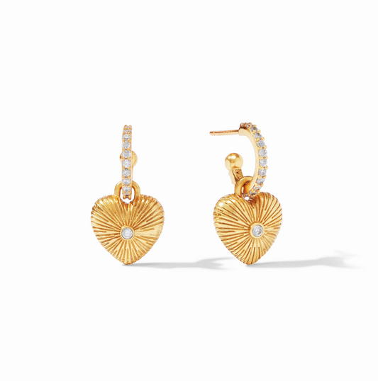 Esme Heart Hoop & Charm Earring