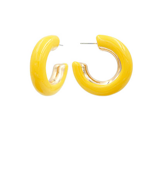 Sunbeam Glass Hoop Earrings