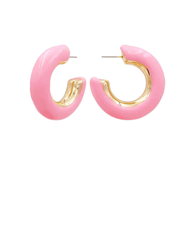 Sunbeam Glass Hoop Earrings