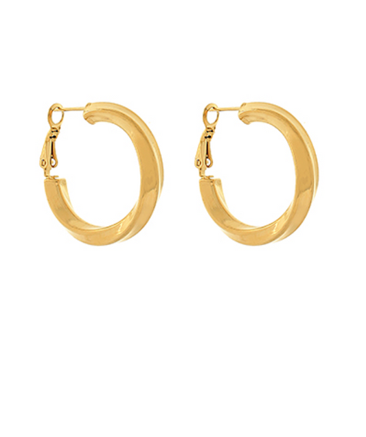 LuxeCurve Gold Hoop Earrings