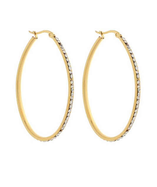 Luna Radiance Pavé Hoop Earrings
