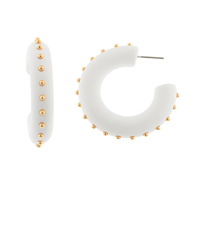 Halo Studded Hoop Earrings