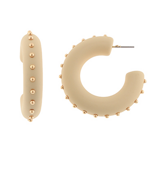 Halo Studded Hoop Earrings