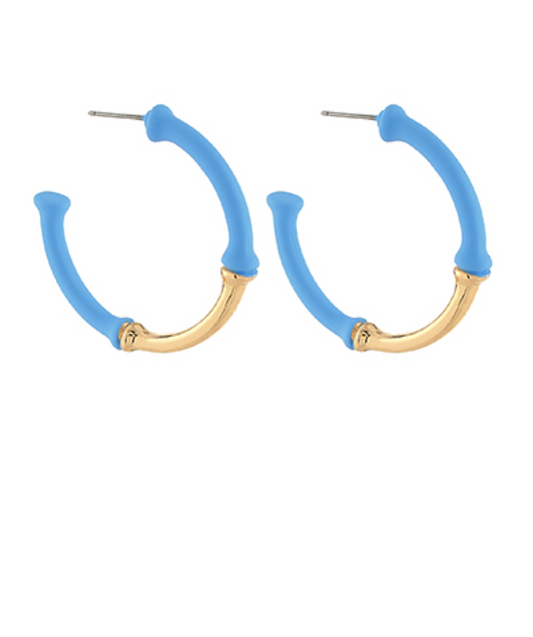 Pop Curve Colorblock Hoop Earrings