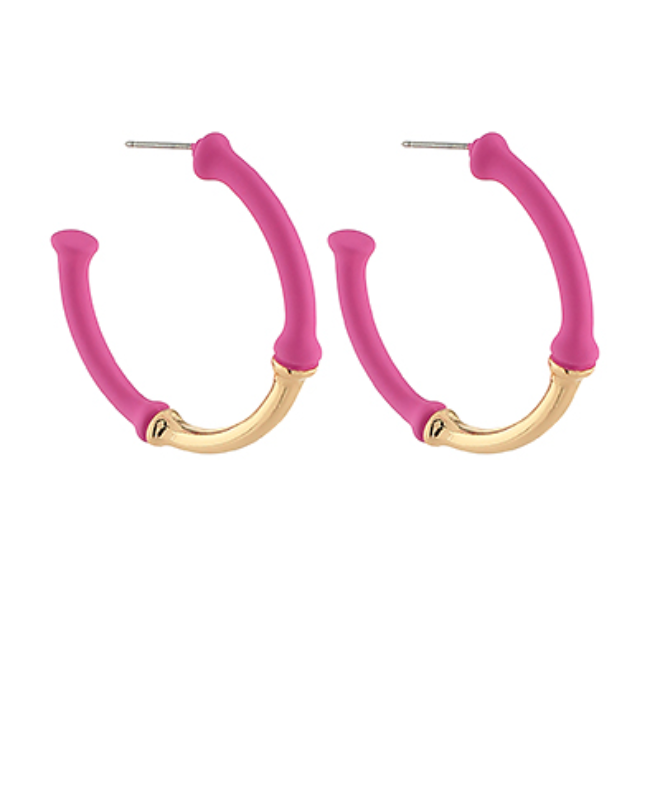 Pop Curve Colorblock Hoop Earrings