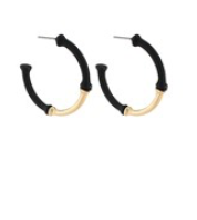 Pop Curve Colorblock Hoop Earrings
