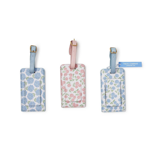 Hydrangea Printed Luggage Tag