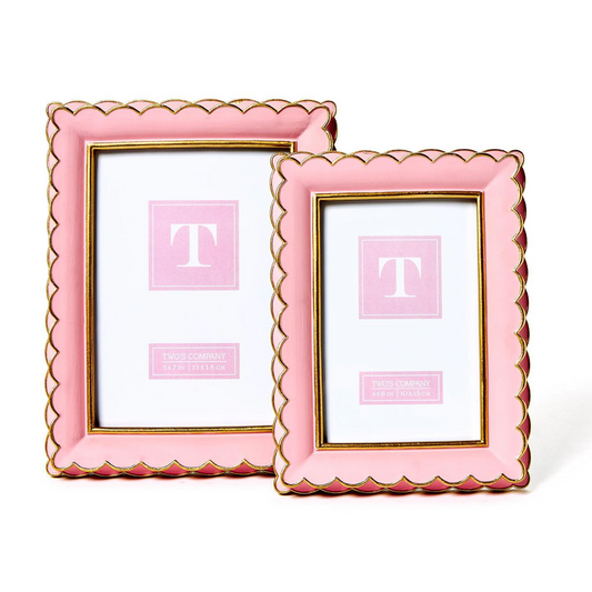 Pink Scalloped Frames