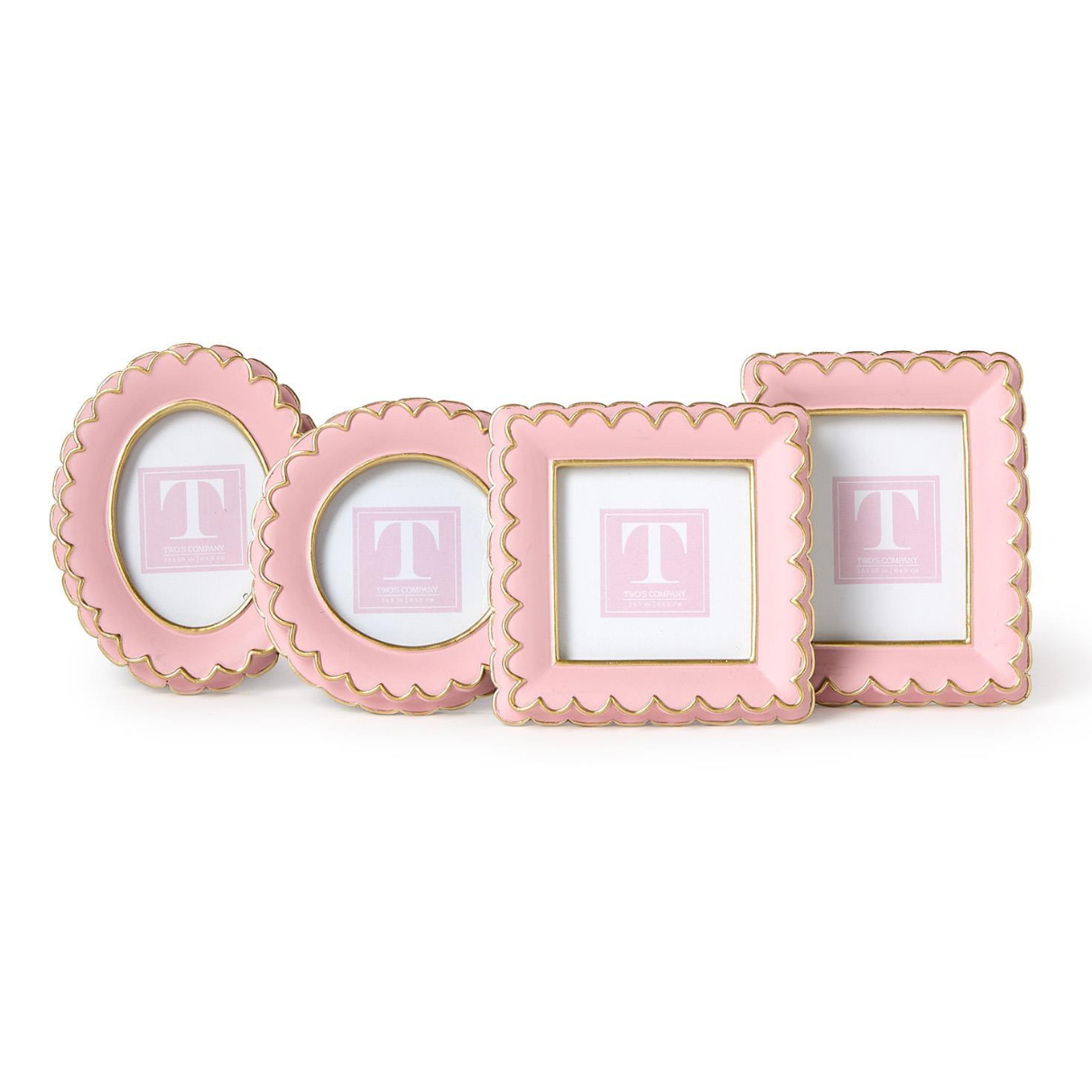 Small Pink Scalloped Frames