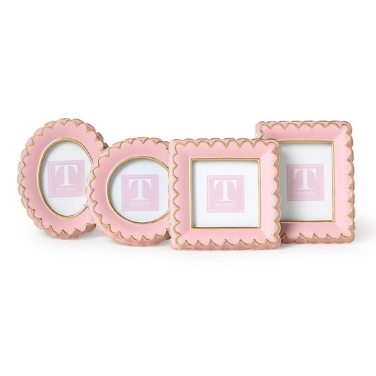 Small Pink Scalloped Frames