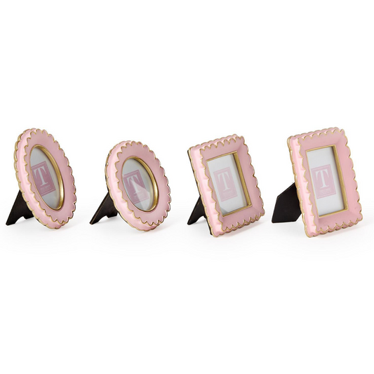 Small Pink Scalloped Frames