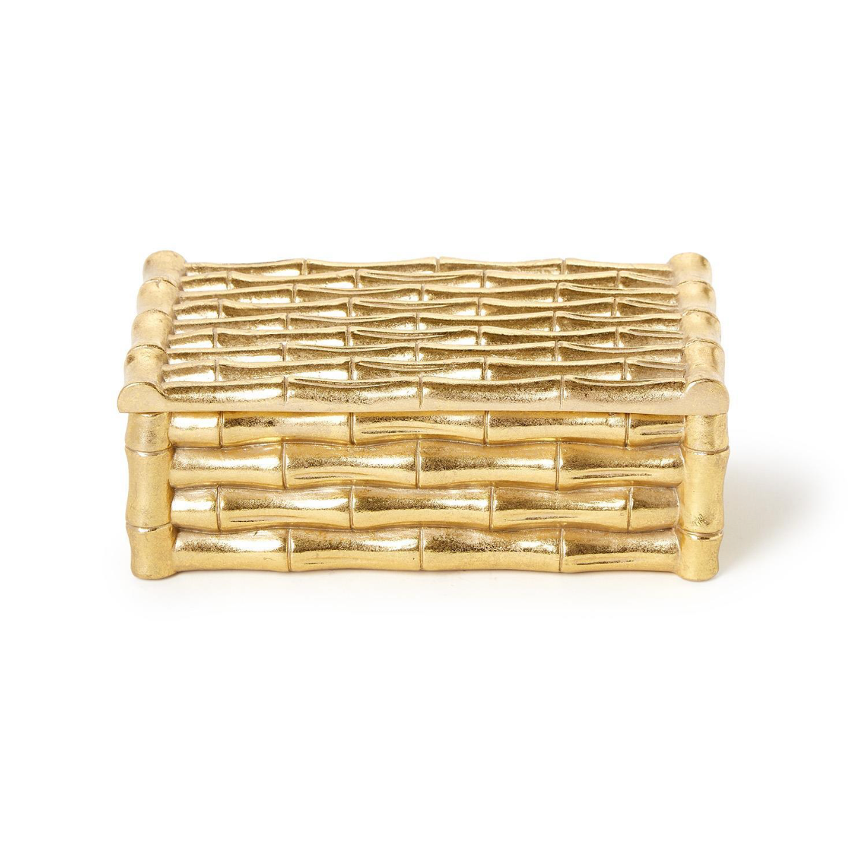 Gold Faux Bamboo Jewelry Box
