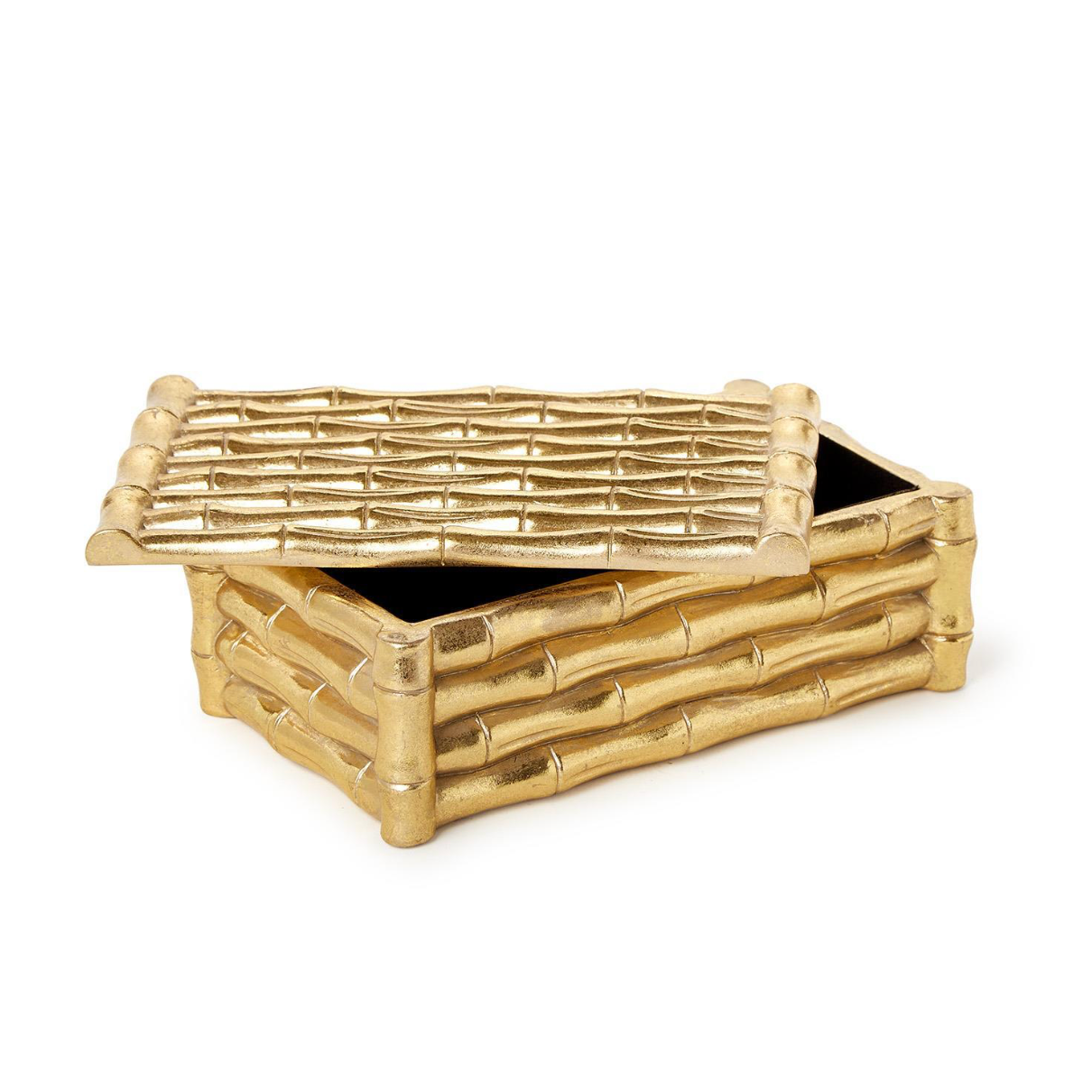 Gold Faux Bamboo Jewelry Box
