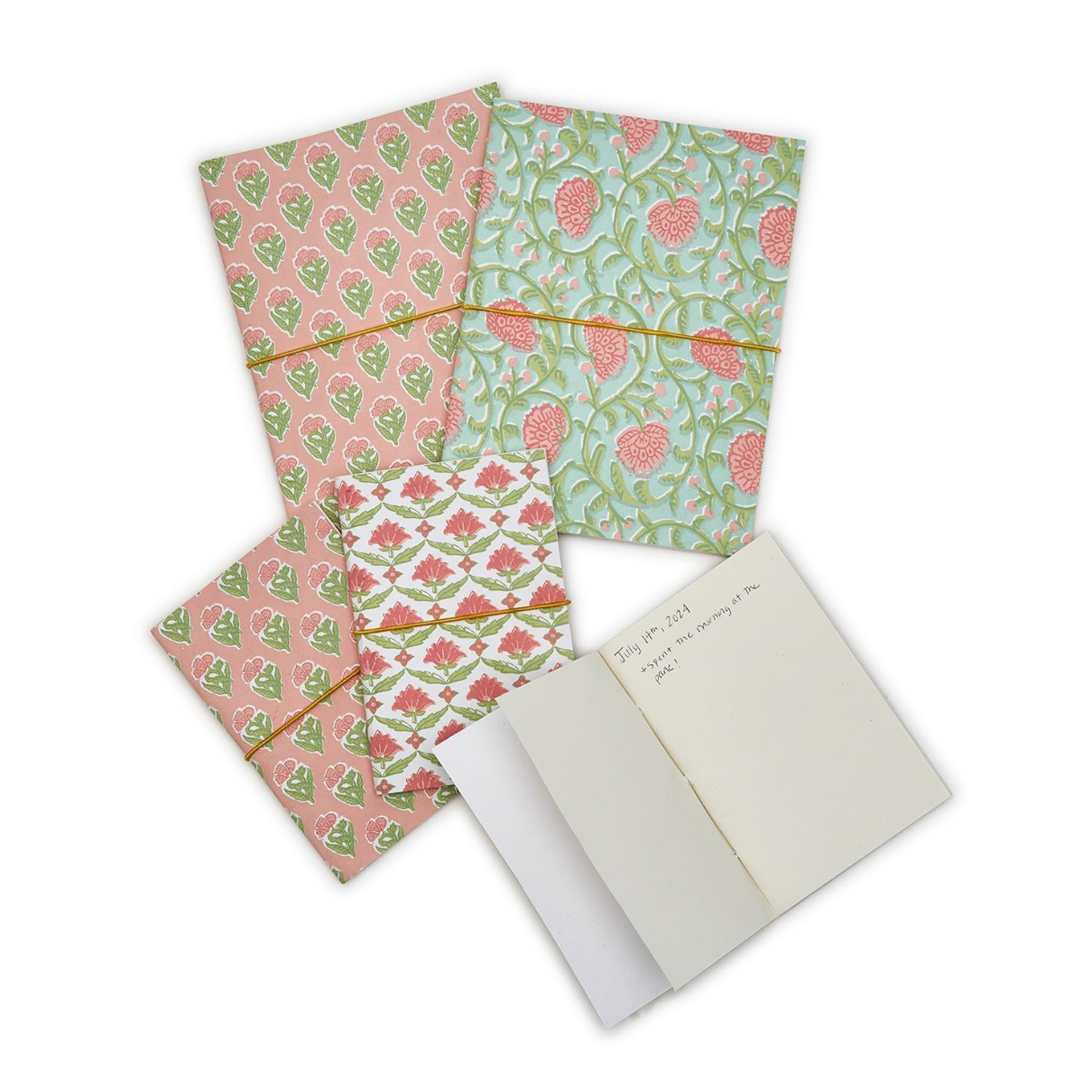 Floral Block Print Notebooks
