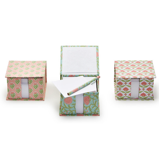 Floral Block Print Sticky Notes