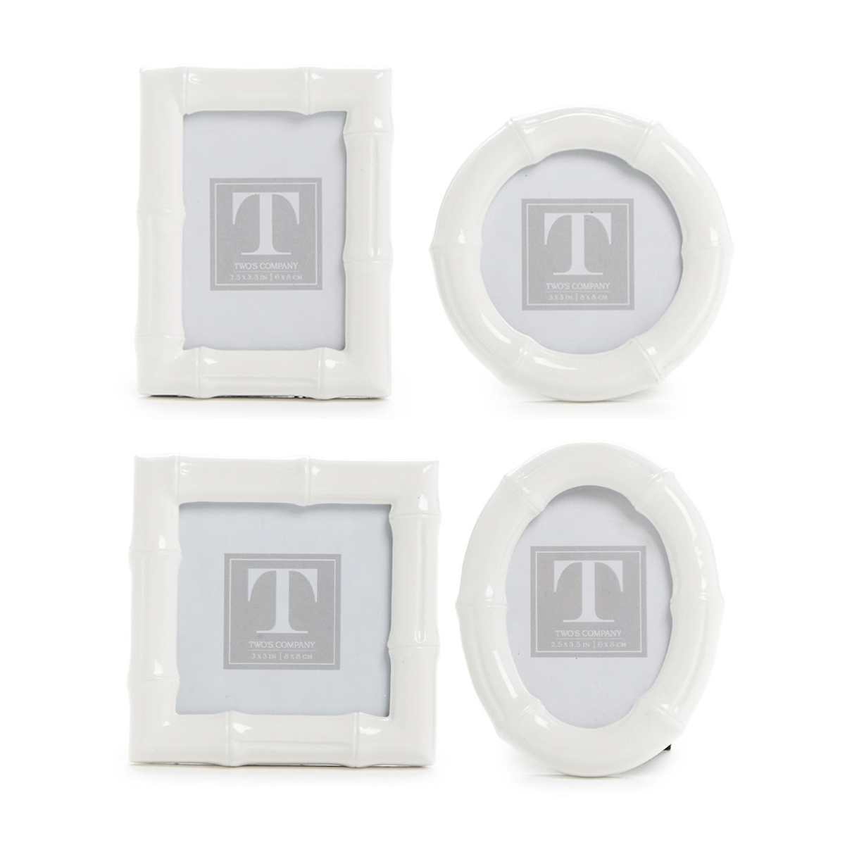 White Faux Bamboo Frames