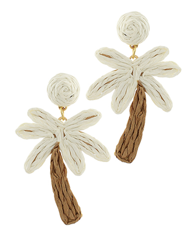 Island Bloom Palm Drop Earrings