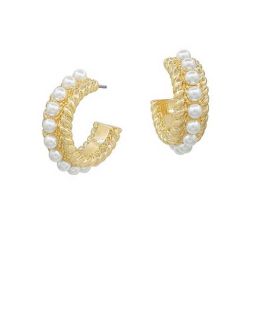 Pearl Orbit Luxe Hoops