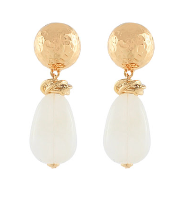 Sculpted Drop Bead Earrings