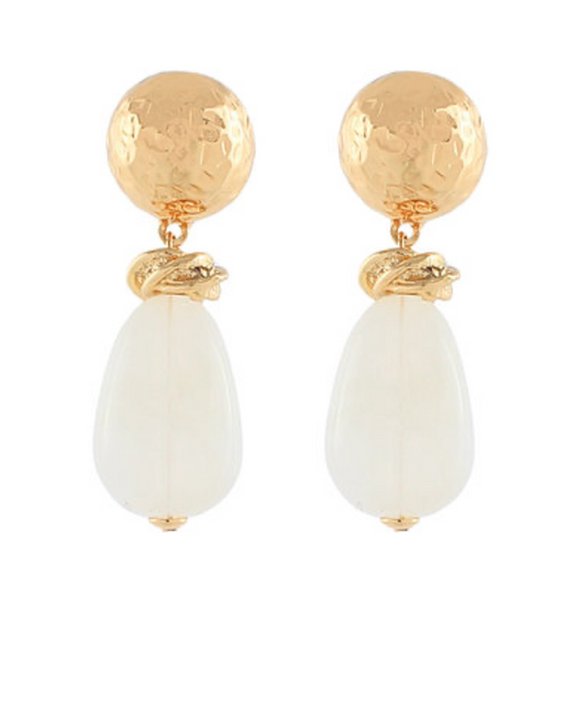 Sculpted Drop Bead Earrings